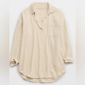 Aerie Gauzy Cover-up Shirt